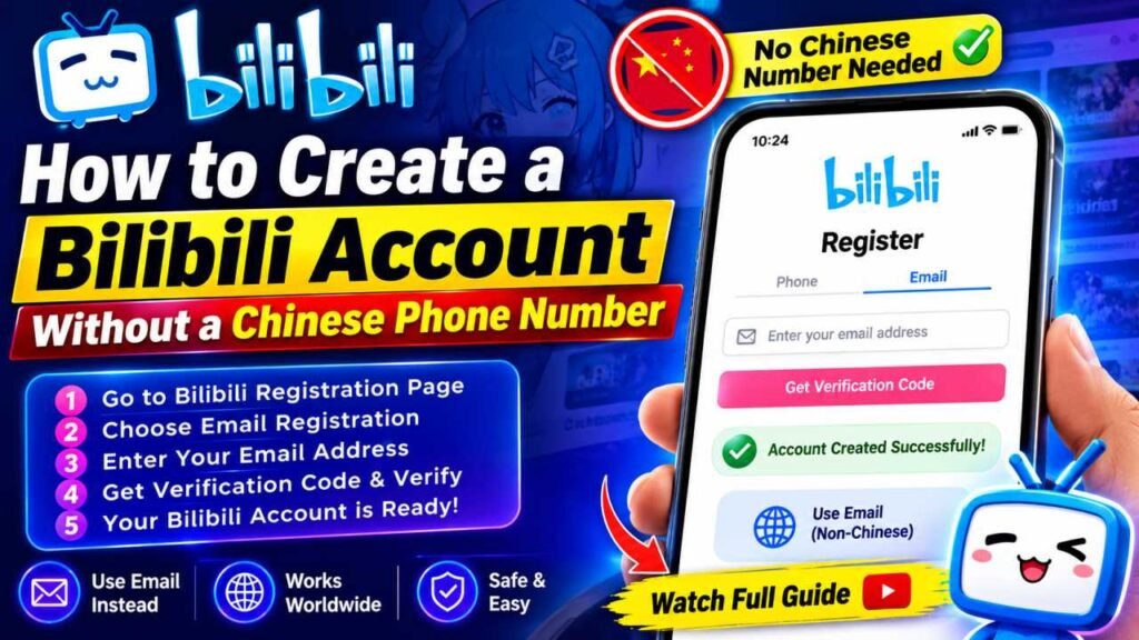 How to Create a Bilibili Account Without a Chinese Phone Number