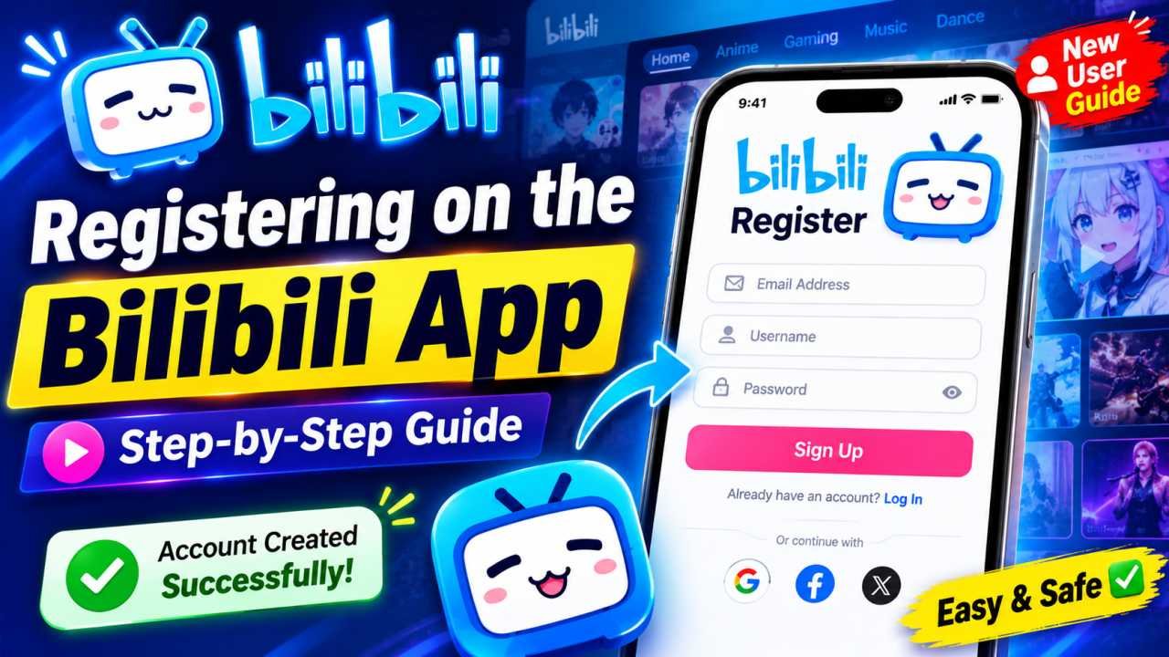 Registering on the Bilibili App
