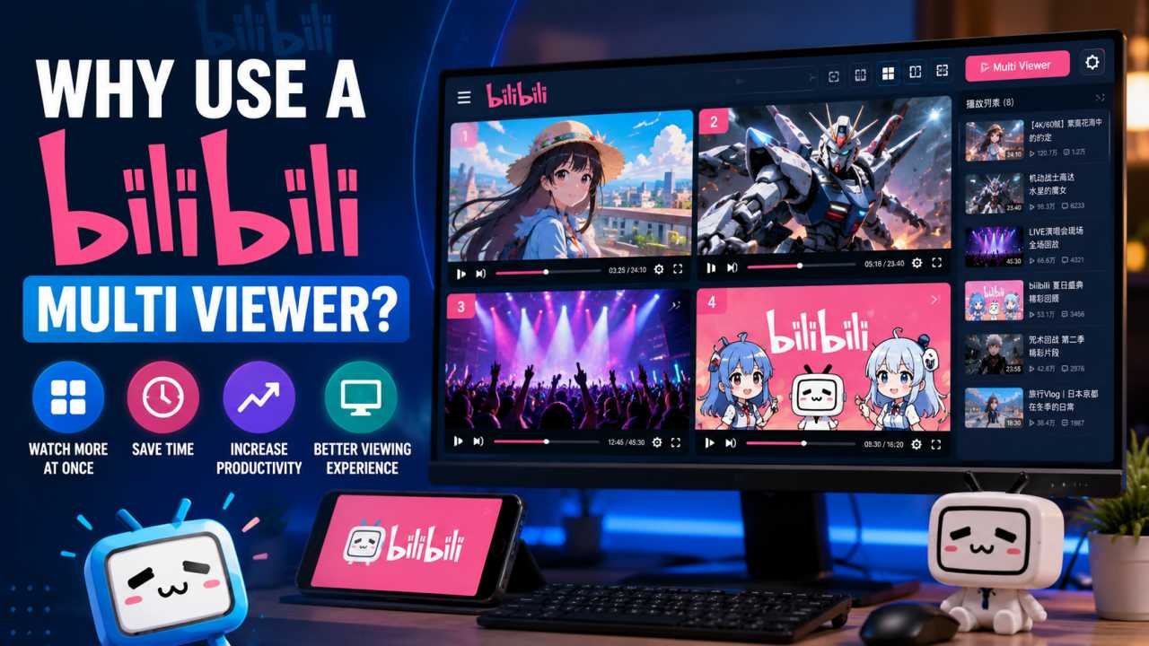 Bilibili Multi Viewer showing the benefits of a multi-video workspace